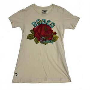 Rodeo Quincy Women's Graphic T-Shirt X-Large Made in USA b23
